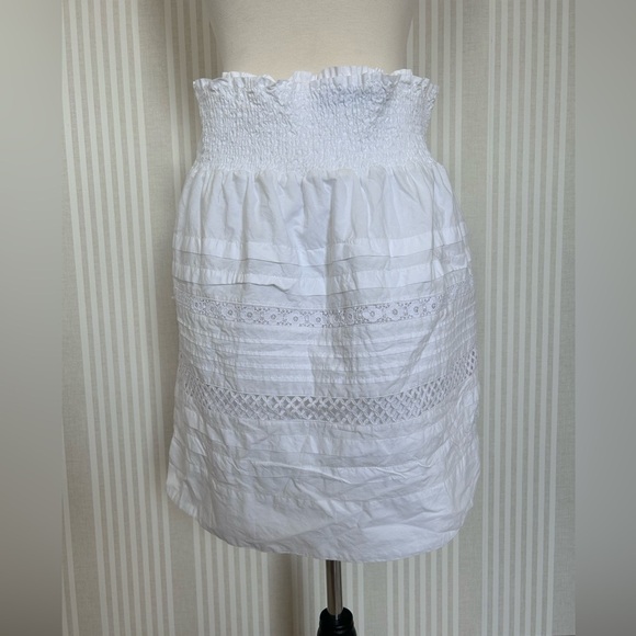 Lauren Ralph Lauren White Lace-Trim Cotton Broadcloth
Eyelet Miniskirt Size XL - Picture 6 of 11